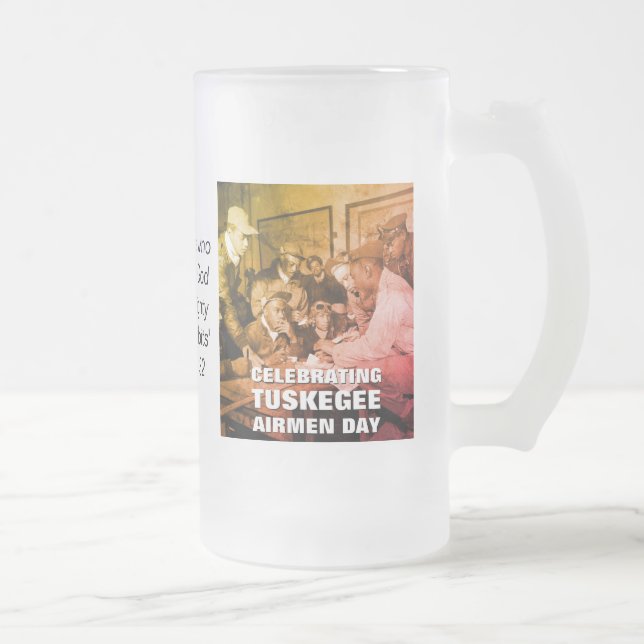 CANECA DE CERVEJA VIDRO JATEADO DIA DOS AERONAVES DE TUSKEGEE (Direita)