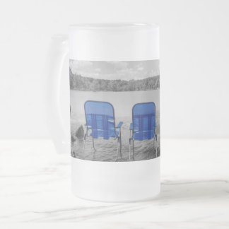 Caneca De Cerveja Vidro Jateado Dia Perfeito No Vidro Do Fosco Em Escala De Cinza