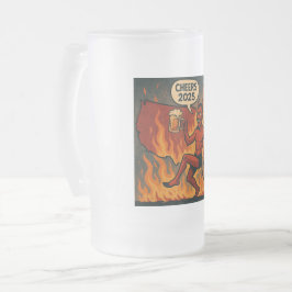 Caneca De Cerveja Vidro Jateado Diabo 2025