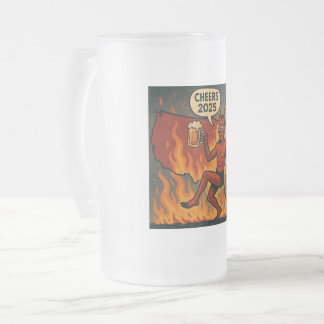 Caneca De Cerveja Vidro Jateado Diabo 2025