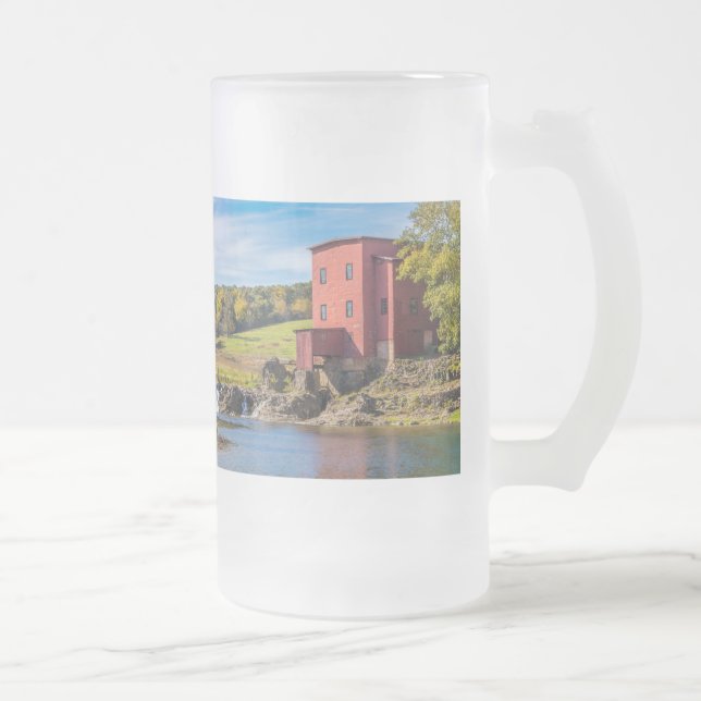Caneca De Cerveja Vidro Jateado Dillard Mill Autumn Fosco Beer (Direita)