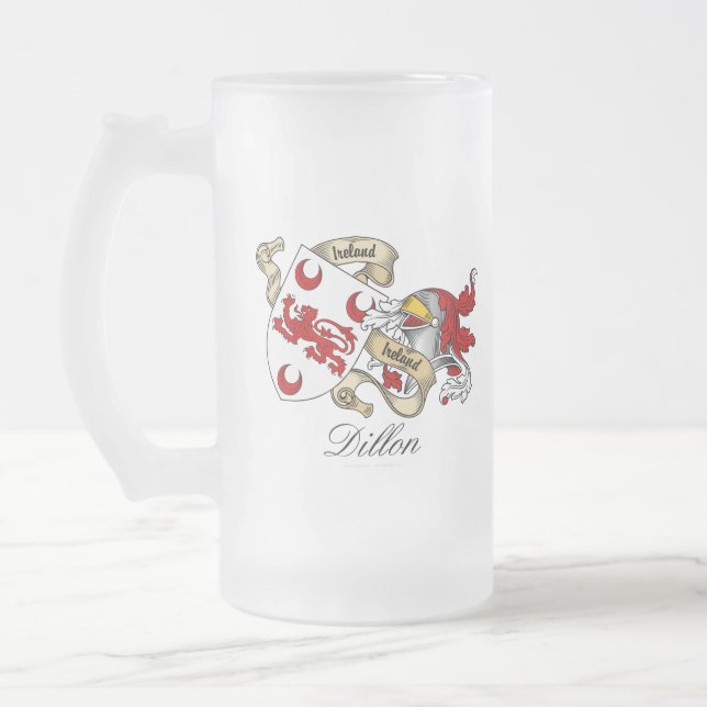 Caneca De Cerveja Vidro Jateado Dillon Crest (Esquerda)