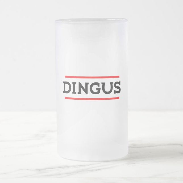 Caneca De Cerveja Vidro Jateado Dingus (Centro)