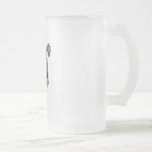 Caneca De Cerveja Vidro Jateado Dinossauro