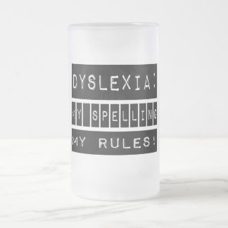 Caneca De Cerveja Vidro Jateado Dislexia: Minha soletração minhas regras!