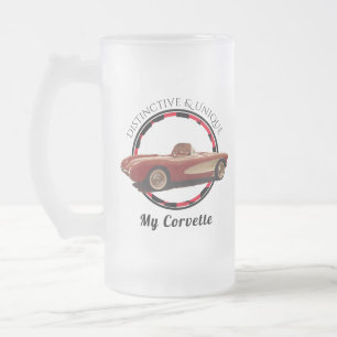 Caneca De Cerveja Vidro Jateado Distinto e exclusivo, Minha Corvette Mug