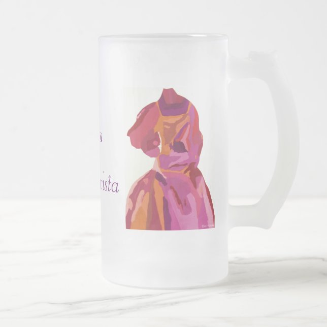 Caneca De Cerveja Vidro Jateado Diva Fashionista Autumn Reds Mug (Direita)