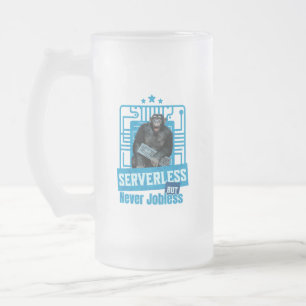 Caneca De Cerveja Vidro Jateado Diversão em macaco do Engenheiro de software para
