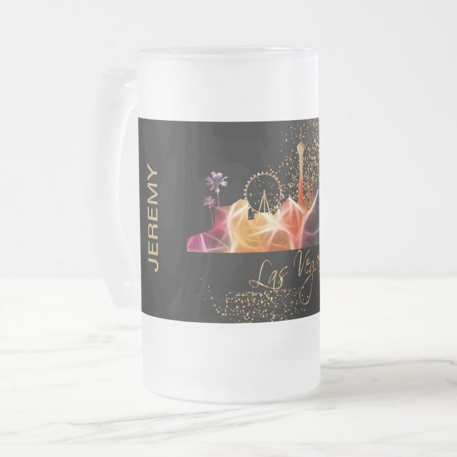 Caneca De Cerveja Vidro Jateado Divórcio Las Vegas - Modelo (Frente Esquerda)