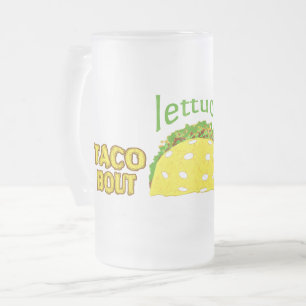 Caneca De Cerveja Vidro Jateado Dizer engraçado de Pickleball do Taco