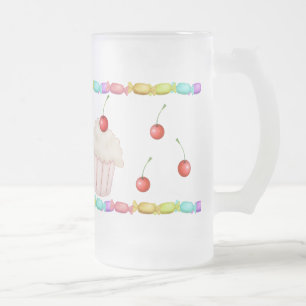 Caneca De Cerveja Vidro Jateado Doces