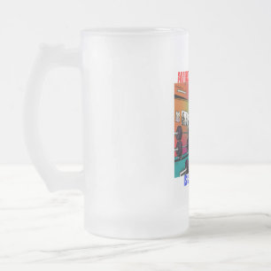 CANECA DE CERVEJA VIDRO JATEADO DONALD TRUMP - A FORÇA DA AMÉRICA VOLTA