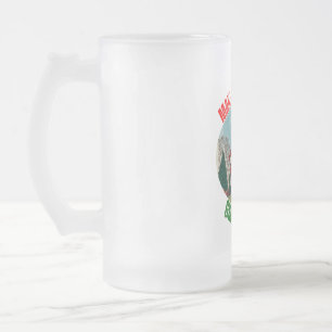 CANECA DE CERVEJA VIDRO JATEADO DONALD TRUMP - FAÇA EXCELENTE DE NATAL NOVAMENTE