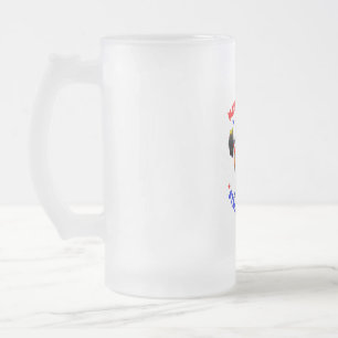CANECA DE CERVEJA VIDRO JATEADO DONALD TRUMP - TORNE A AMÉRICA FORTE NOVAMENTE