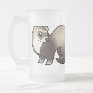 Caneca De Cerveja Vidro Jateado Doninha dos desenhos animados