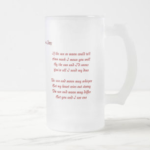 Caneca De Cerveja Vidro Jateado Dons de dia de os namorados, você e eu somos um