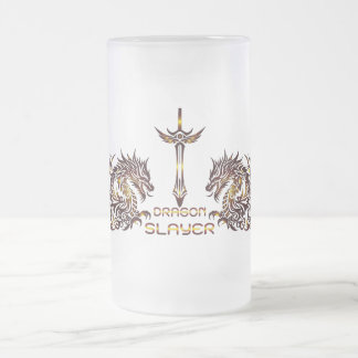 Caneca De Cerveja Vidro Jateado Dragon Slayer Beer Glass