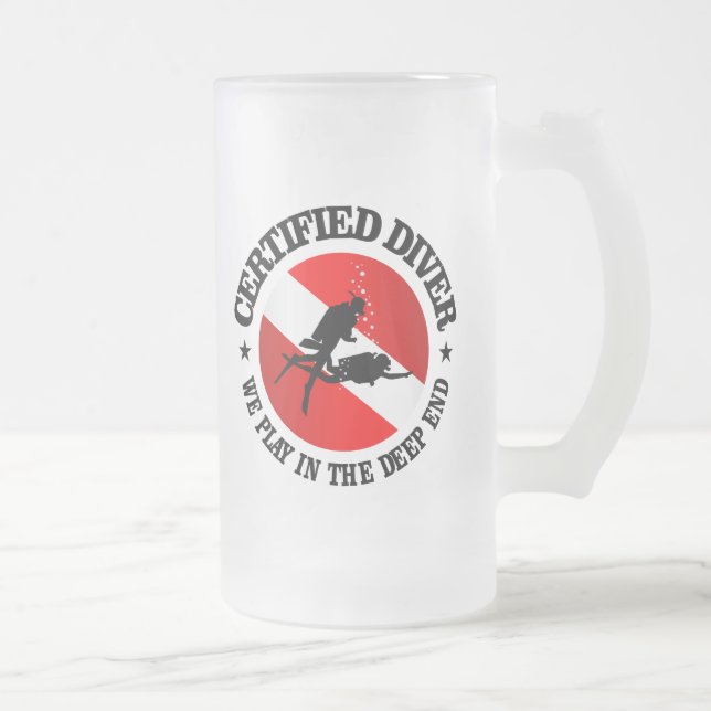 Caneca De Cerveja Vidro Jateado Driver certificado (Deep End) (Direita)