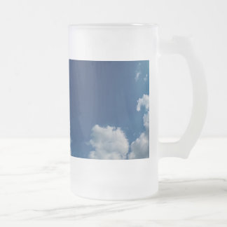 Caneca De Cerveja Vidro Jateado Duas nuvens