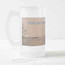 Caneca De Cerveja Vidro Jateado Dunas de Areia de Silver Lake, Mears, Michigan