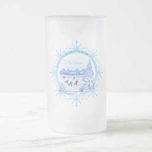 Caneca De Cerveja Vidro Jateado É a Temporada -
