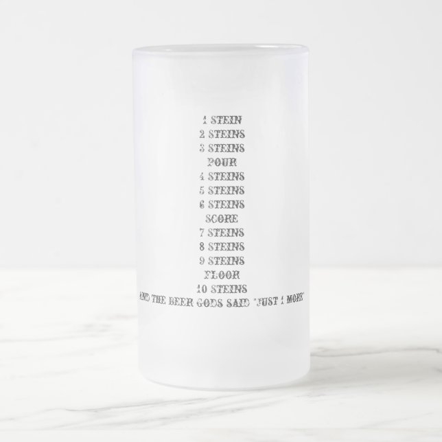 Caneca De Cerveja Vidro Jateado E os deuses da cerveja disseram "apenas 1 mais" (Centro)