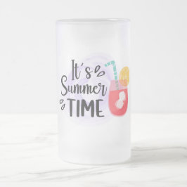 Caneca De Cerveja Vidro Jateado É Summertime