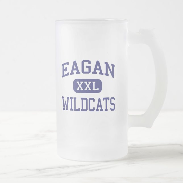 Caneca De Cerveja Vidro Jateado Eagan - Wildcats - segundo grau - Eagan Minnesota (Direita)