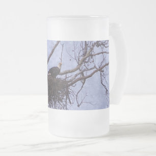 Caneca De Cerveja Vidro Jateado Eagle Lookout Painting Fosco Beer