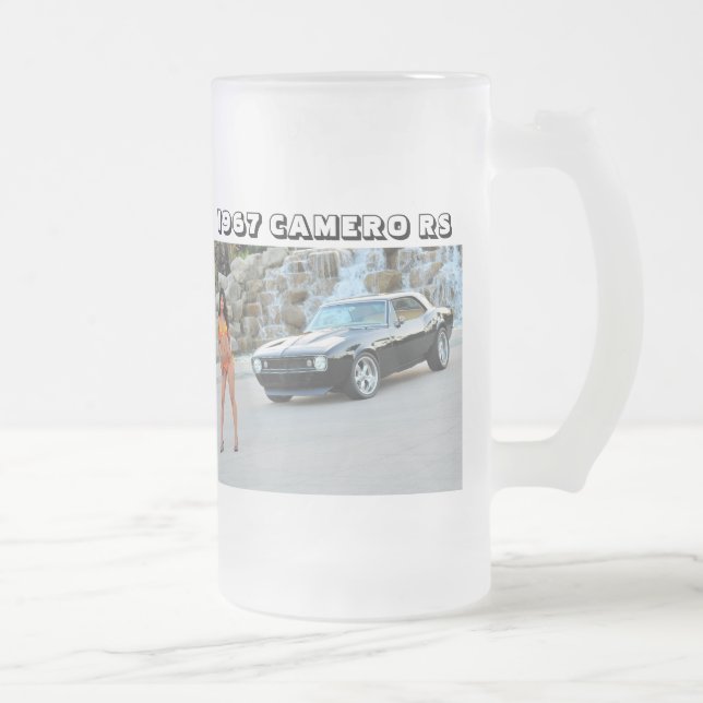 Caneca De Cerveja Vidro Jateado Edição do carro de Musle (Direita)