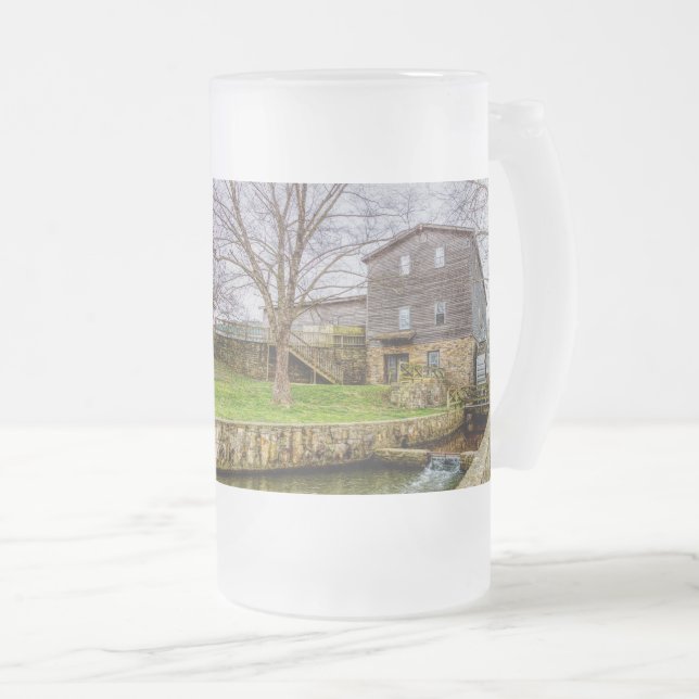 Caneca De Cerveja Vidro Jateado Edwards Mill Fosco Mug (Frente Esquerda)
