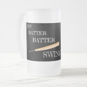 Caneca De Cerveja Vidro Jateado Ei Batter Swing