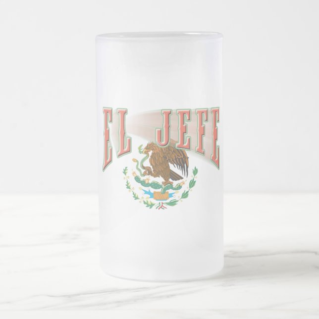 Caneca De Cerveja Vidro Jateado EL Jefe (Centro)