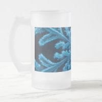 Elegância Congelada: Floco de Neve Azul Intriciado