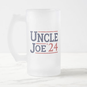Caneca De Cerveja Vidro Jateado Eleição 2024 - Tio Joe I
