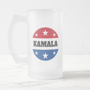 Caneca De Cerveja Vidro Jateado Eleição De Kamala Harris 2024 V