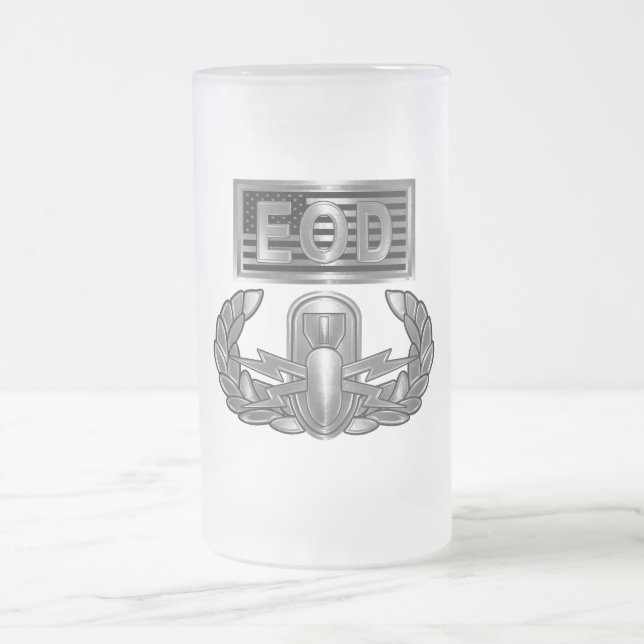 Caneca De Cerveja Vidro Jateado Eliminação de Ordenações Explosivas EOD (Centro)