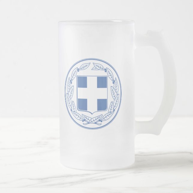 Caneca De Cerveja Vidro Jateado emblema grécia (Direita)