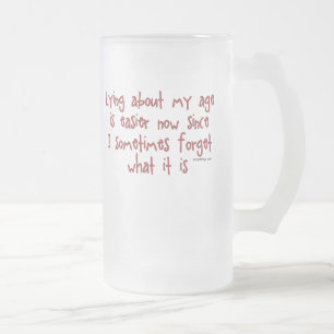 Caneca De Cerveja Vidro Jateado Encontro sobre minha idade