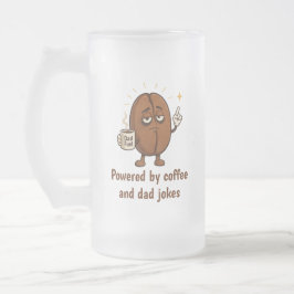 Caneca De Cerveja Vidro Jateado Energizado pelo Café Feijão de Café Dia dos Pais