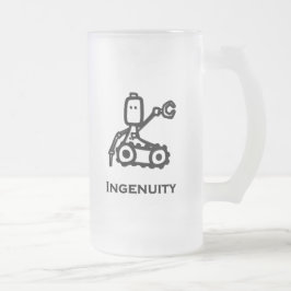 Caneca De Cerveja Vidro Jateado Engenheiro Bot Ingenuity