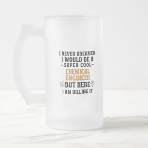 CANECA DE CERVEJA VIDRO JATEADO ENGENHEIRO QUÍMICO