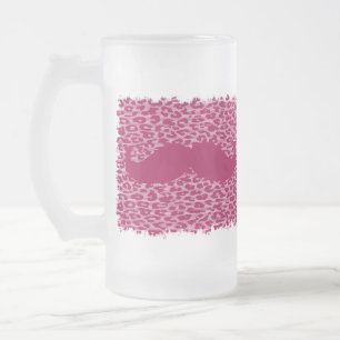 Caneca De Cerveja Vidro Jateado Engraçado de bigode vermelho engraçado nas impress