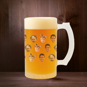 Caneca De Cerveja Vidro Jateado Engraçado Pai personalizado de 3 crianças Foto