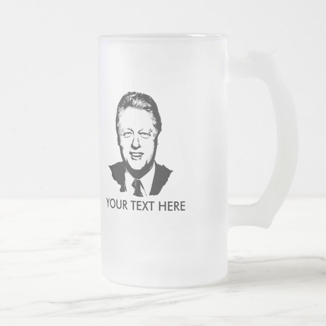 Caneca De Cerveja Vidro Jateado Engrenagem de Bill Clinton (Direita)