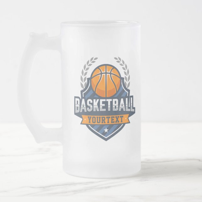 Caneca De Cerveja Vidro Jateado Equipe da Escola de Varsity NAME (Esquerda)