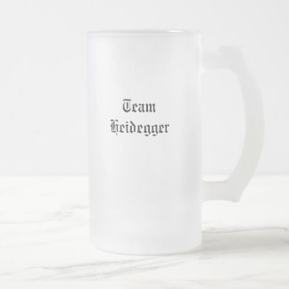 Caneca De Cerveja Vidro Jateado Equipe Heidegger