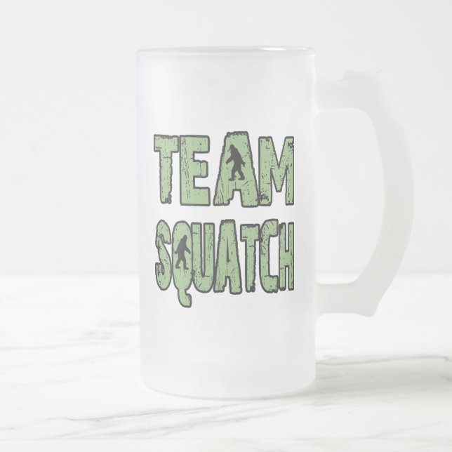 Caneca De Cerveja Vidro Jateado Equipe Squatch (Direita)