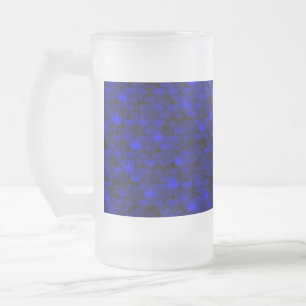 Caneca De Cerveja Vidro Jateado Escalas de Sereia Azul Escuro