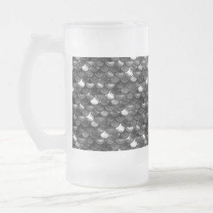 Caneca De Cerveja Vidro Jateado Escalas Pretas e Brancas de Queda